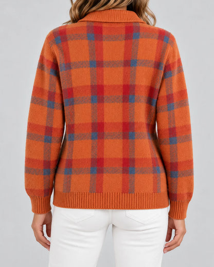 Sophie | Elegante Cardigan a Quadri in Maglia per Donna 6