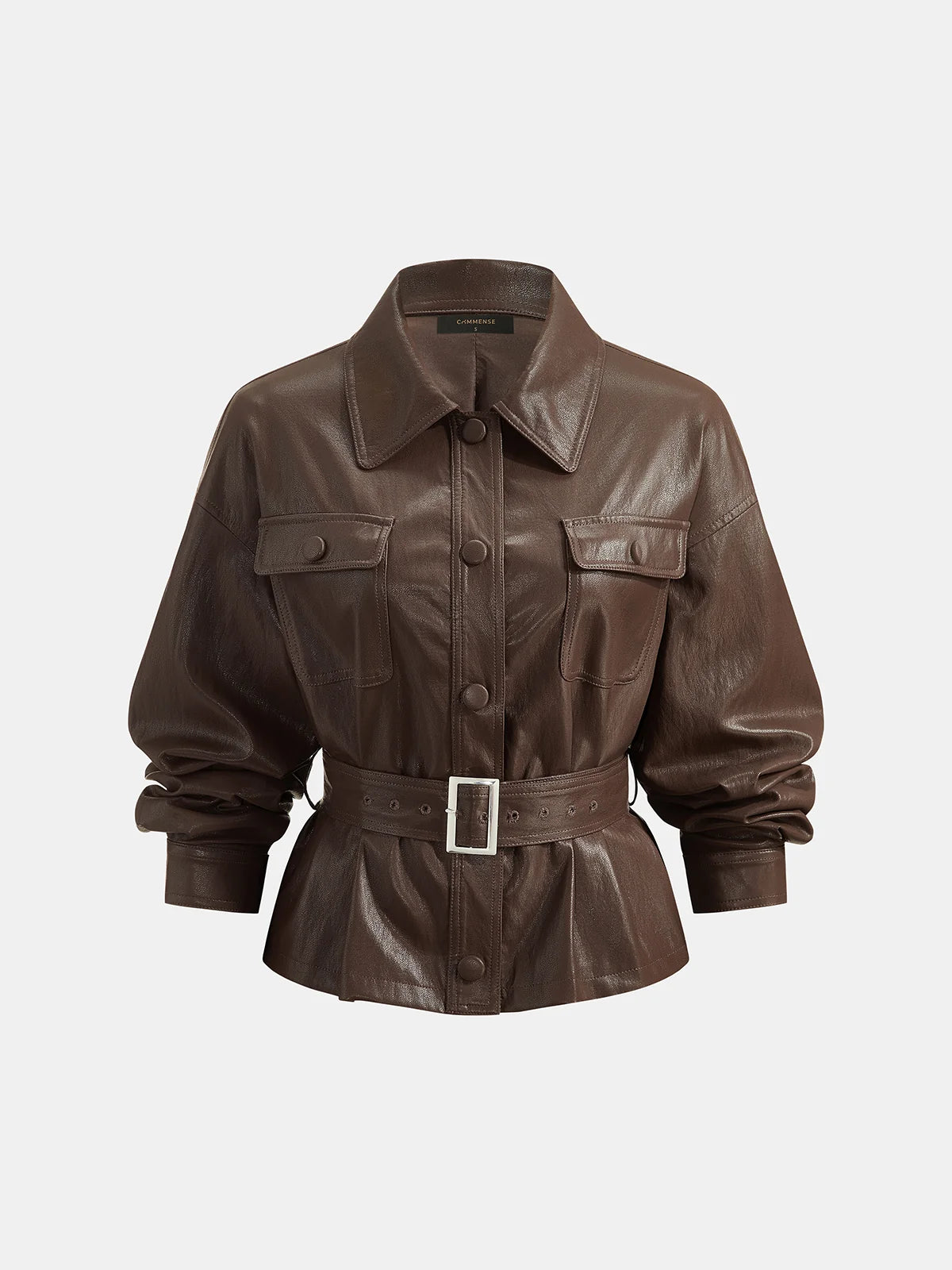 Sophie | Elegante Giacca Utility in Ecopelle per Donna 1