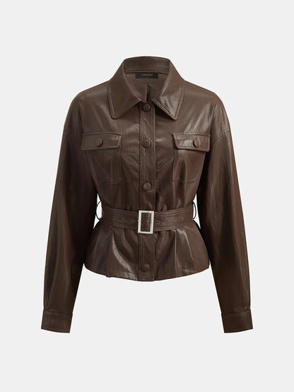 Sophie | Elegante Giacca Utility in Ecopelle per Donna 3