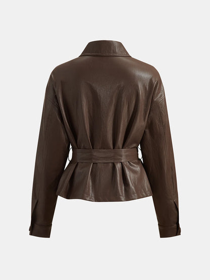 Sophie | Elegante Giacca Utility in Ecopelle per Donna 4