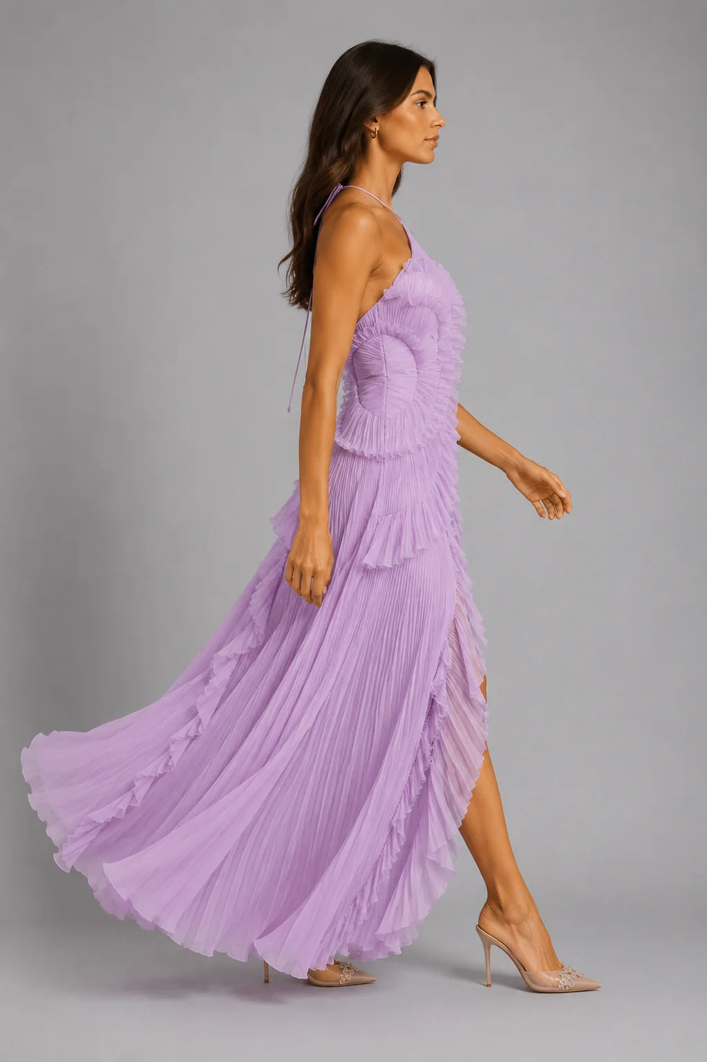 Sophie | Elegante Maxi Abito con Rouches e Pieghe 2