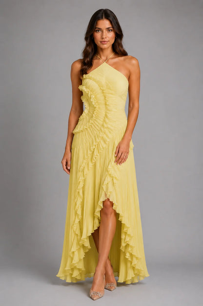 Sophie | Elegante Maxi Abito con Rouches e Pieghe 4
