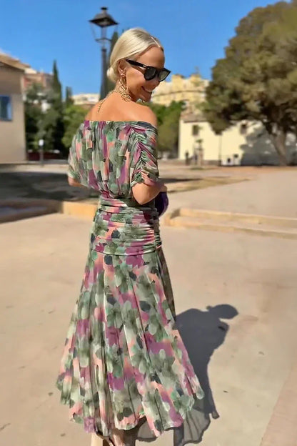 Sophie | Elegante Maxi Dress con Pieghe Gradient e Scollatura a V 8