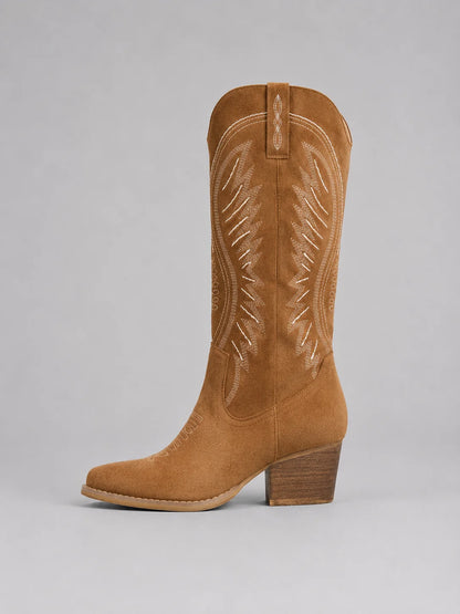 Sophie | Eleganti Stivali Cowboy Donna in Suede con Tacco Blocco 3