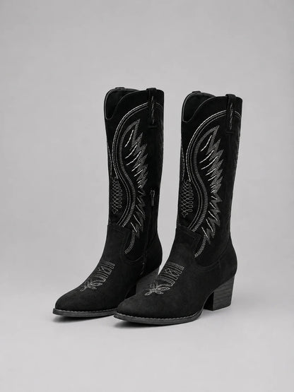 Sophie | Eleganti Stivali Cowboy Donna in Suede con Tacco Blocco 4