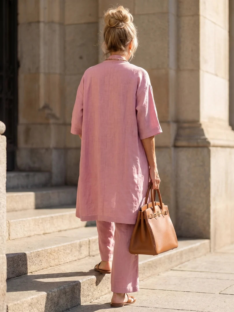 Sophie | Leggero Set a Tre Pezzi con Top e Pantaloni a Gamba Larga 4