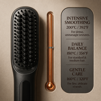 Spazzola Riscaldata per Capelli Lisci con Tecnologia Ionica | Styling Veloce e Anti-Crespo per Capelli Lucenti 1