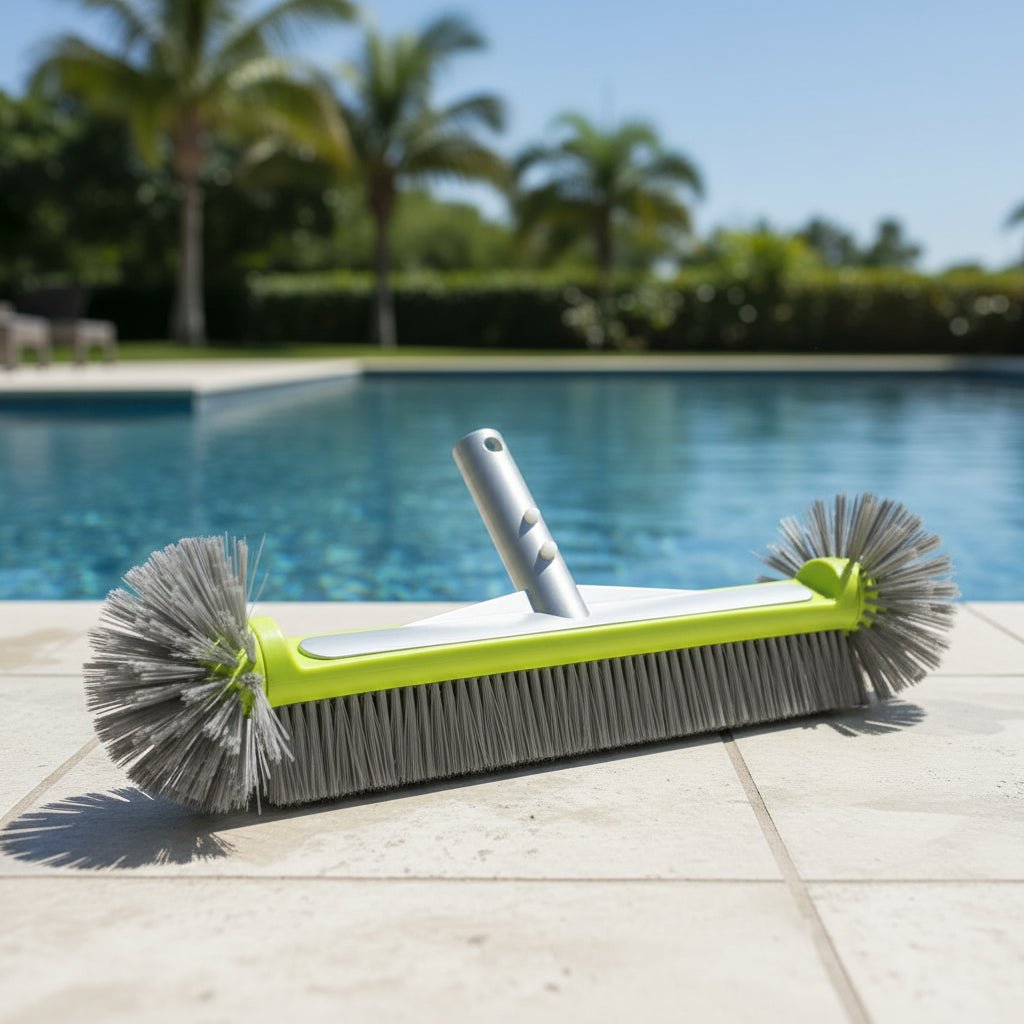 Aluminum Pool Brush with Durable Bristles | Effective Cleaning of Walls and Corners