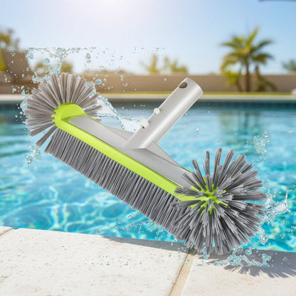 Aluminum Pool Brush with Durable Bristles | Effective Cleaning of Walls and Corners