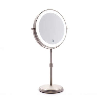 Adjustable Makeup Mirror with LED Lighting and 10X Magnification for Perfect Makeup