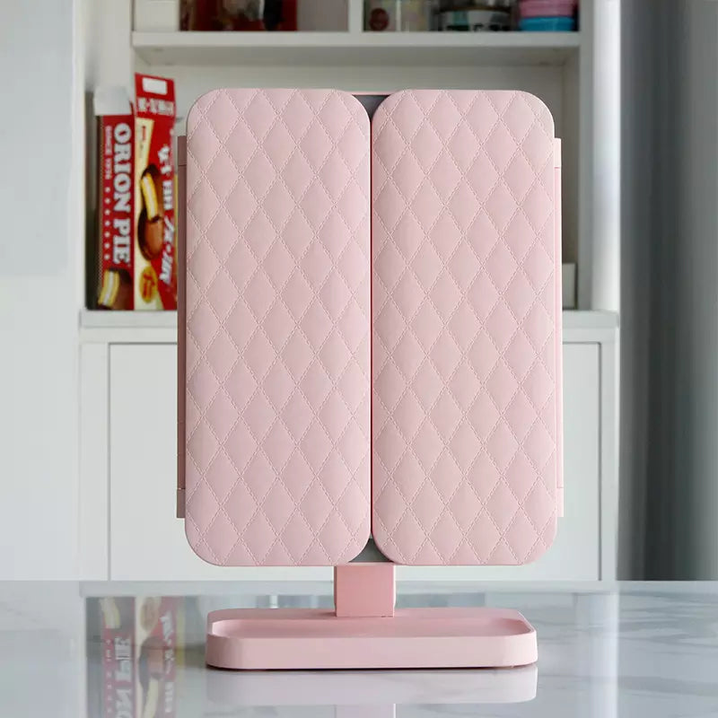 Makeup Mirror with LED Lights and 2x/3x Magnification | Elegant Design for Precise Application