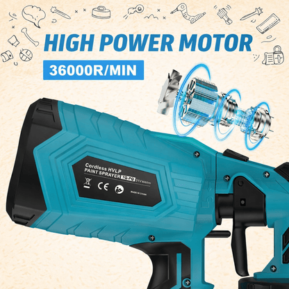 Cordless Paint Sprayer with Even Finish | Efficiency and Freedom of Movement for Painting Projects