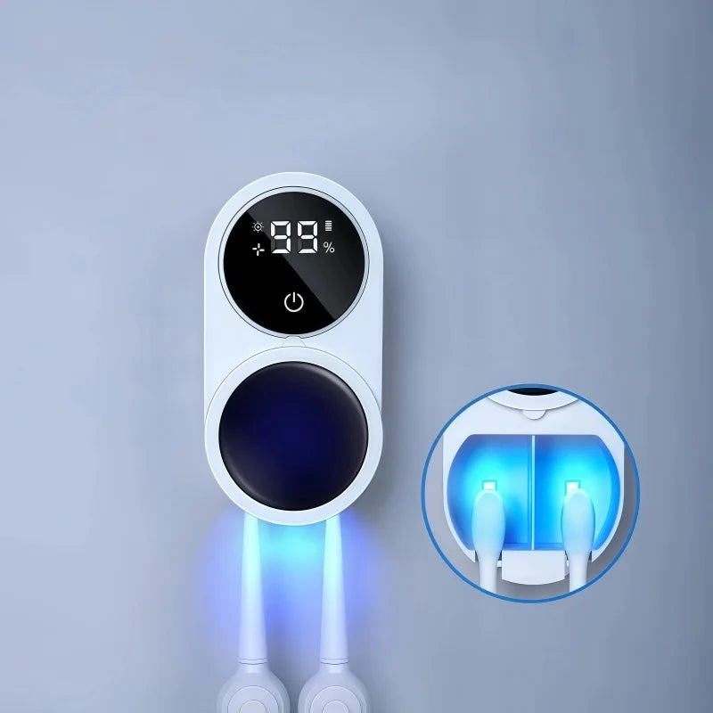 Sterilizzatore Portatile per Spazzolino con Induzione e Display di Carica - Design Compatto per Viaggi Sicuri 0