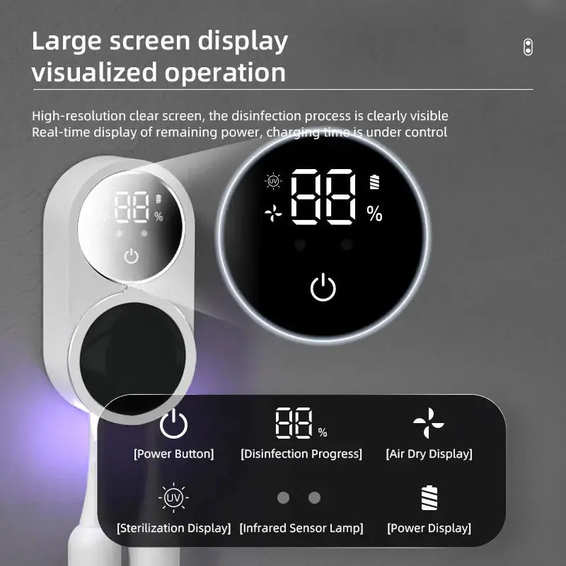 Sterilizzatore Portatile per Spazzolino con Induzione e Display di Carica - Design Compatto per Viaggi Sicuri 5