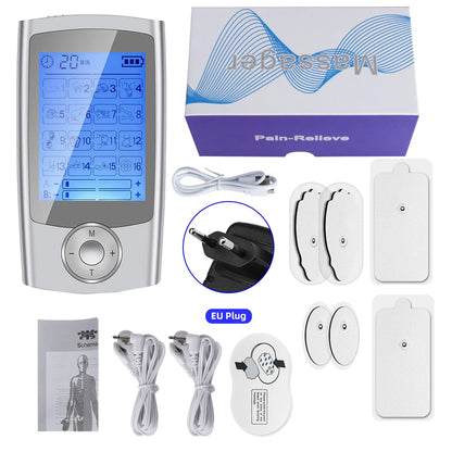 Stimolatore Elettrico | Massaggiatore Elettrico Portatile con 16 Modalità e Display LCD | Sollievo Efficace dal Dolore Muscolare 1