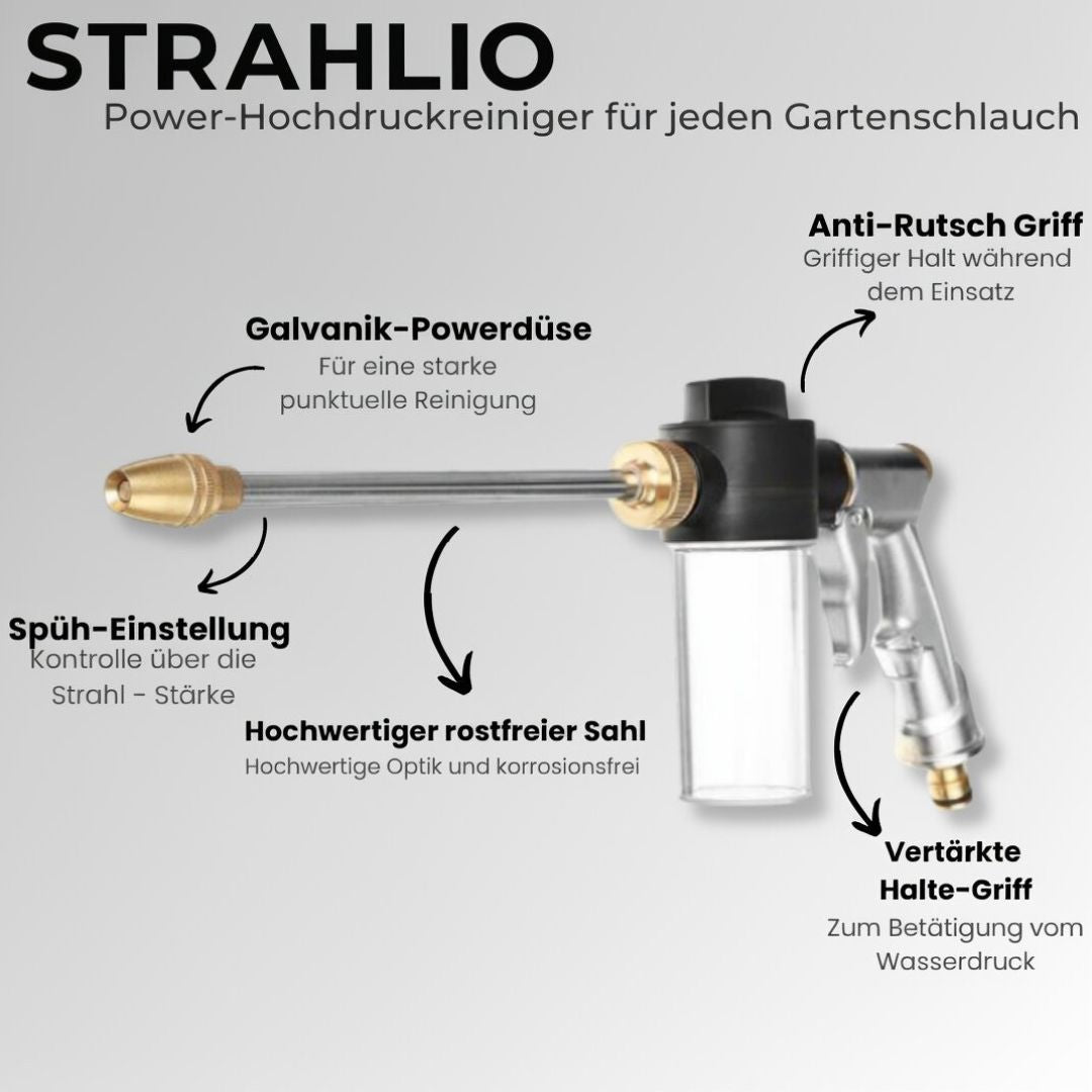 Strahlio | Rotating Nozzle for Pressure Washer in Durable Metal | Effective Cleaning for Garden and Car