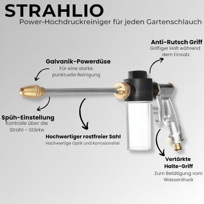 Strahlio | Rotating Nozzle for Pressure Washer in Durable Metal | Effective Cleaning for Garden and Car