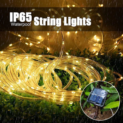 Waterproof Solar LED Light String with 8 Modes | Decorative Lighting for Gardens and Parties