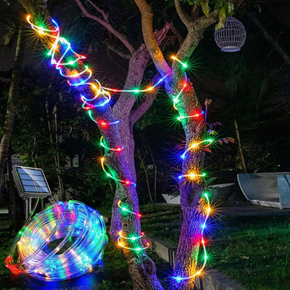 Waterproof Solar LED Light String with 8 Modes | Decorative Lighting for Gardens and Parties