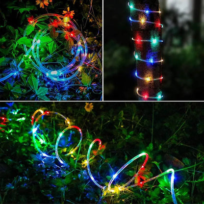 Waterproof Solar LED Light String with 8 Modes | Decorative Lighting for Gardens and Parties