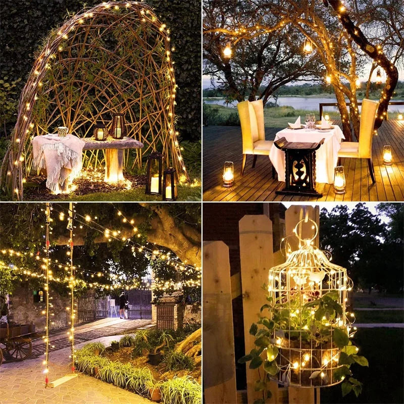 Garden Solar Light String | Waterproof LED Lights for Festive Decorations and Magical Atmosphere