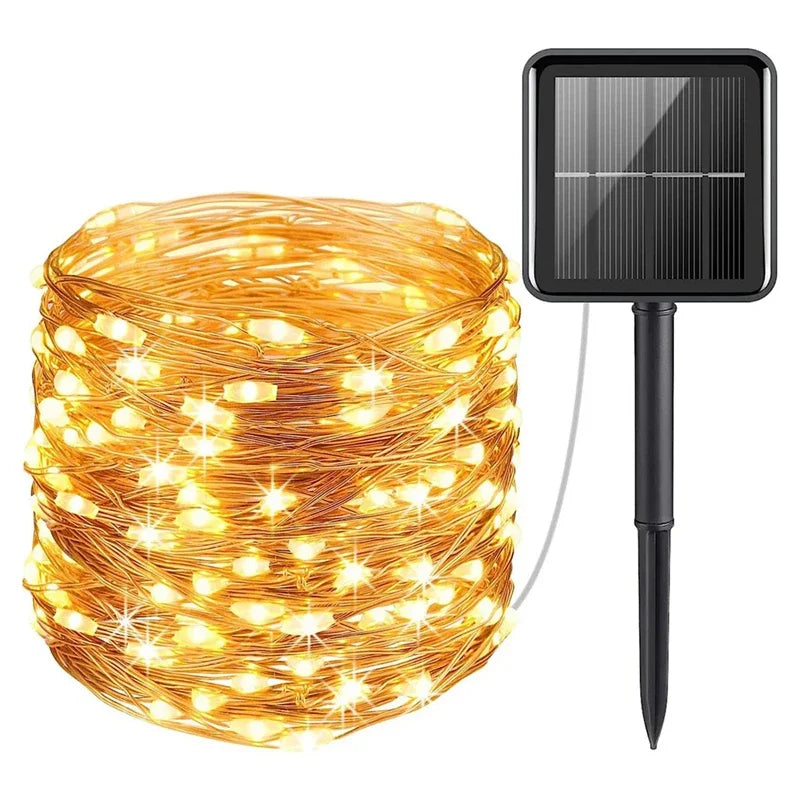 Garden Solar Light String | Waterproof LED Lights for Festive Decorations and Magical Atmosphere