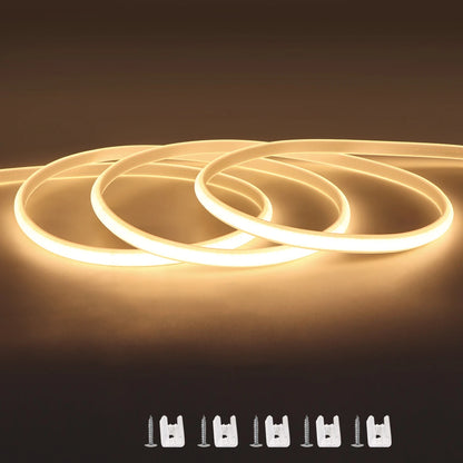 Striscia LED 220V COB Impermeabile con Alta Luminosità per Illuminazione Flessibile Interna ed Esterna 8