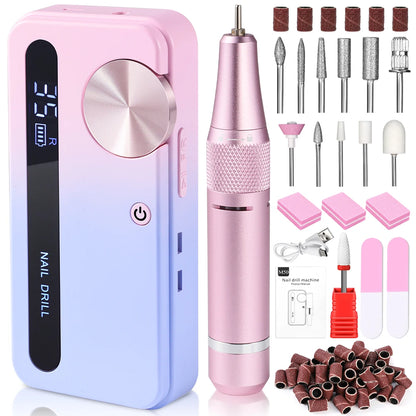 Strumento per Manicure Elettrico | Trapano per Unghie Professionale con 35000 Giri/min | Portatile e Ricaricabile per Manicure Impeccabili 7