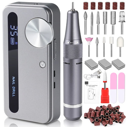Strumento per Manicure Elettrico | Trapano per Unghie Professionale con 35000 Giri/min | Portatile e Ricaricabile per Manicure Impeccabili 8
