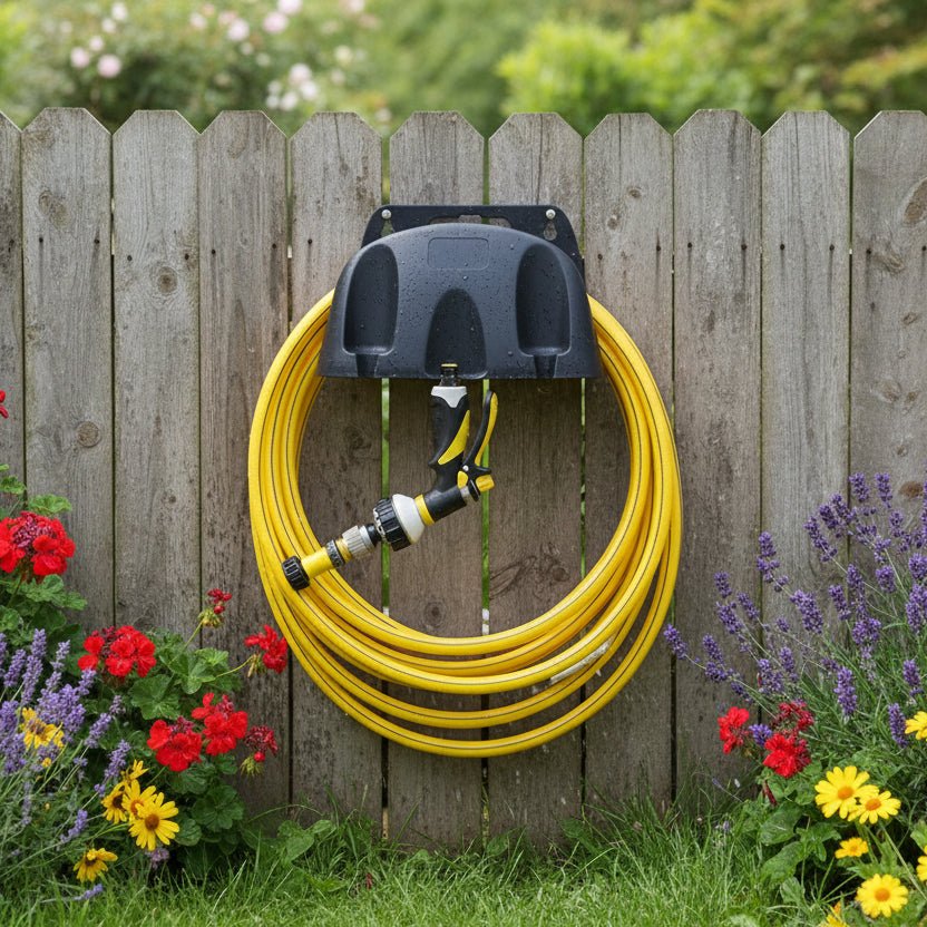 Wall-Mounted Garden Hose Holder | Functional and Durable Design | Efficient Organization for Outdoor Spaces