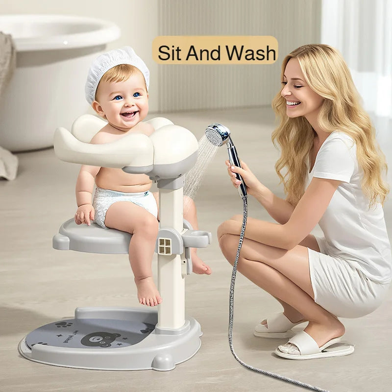 Supporto per Doccia Regolabile con Base Antiscivolo | Sicurezza e Comfort per Bambini durante il Bagnetto 0