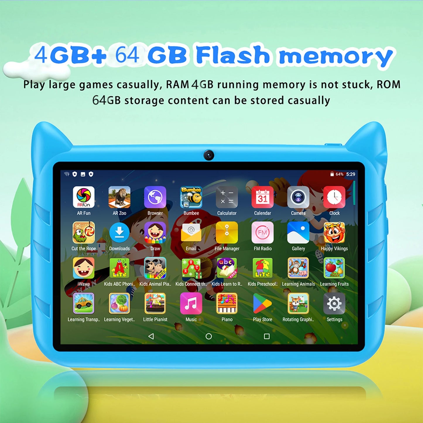 Tablet Educativo 7 Pollici con WiFi e 5G | 4GB RAM, 64GB ROM per Apprendimento Interattivo 1