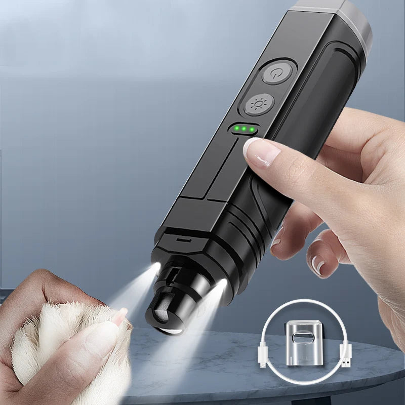 Taglia Unghie per Cani Elettrico con LED e Funzionamento Silenzioso - Ricaricabile USB per Toelettatura Sicura 0