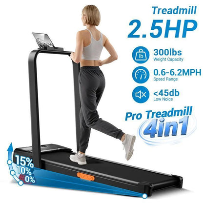 Tapis Roulant Pieghevole Elettrico con Motore da 2,5 HP e Inclinazione Regolabile per Allenamenti Efficaci in Spazi Ridotti 0