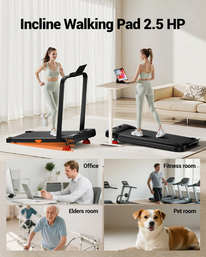 Tapis Roulant Pieghevole Elettrico con Motore da 2,5 HP e Inclinazione Regolabile per Allenamenti Efficaci in Spazi Ridotti 5