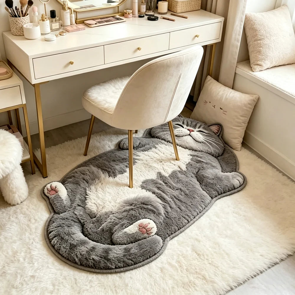 Tappeti Camera da Letto | Tappeto Morbido a Forma di Gatto con Design Unico | Perfetto per Arredare e Aggiungere Comfort 3