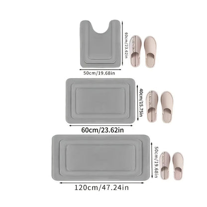 Tappetini da Bagno Antiscivolo in Memory Foam con Superficie Assorbente | Set di 3 Pezzi per Comfort e Sicurezza 5