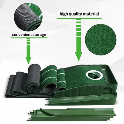 Tappetino per Putter da Golf Portatile con Piastra di Bloccaggio | Ideale per Pratiche Indoor e Outdoor 2