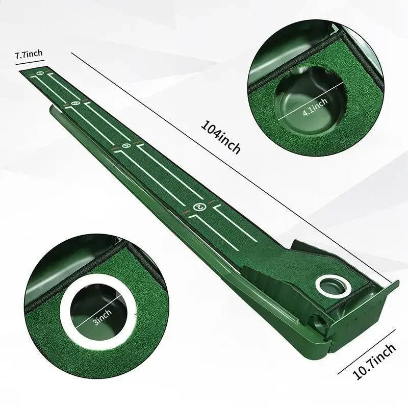 Tappetino per Putter da Golf Portatile con Piastra di Bloccaggio | Ideale per Pratiche Indoor e Outdoor 4