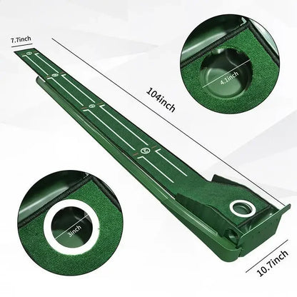 Tappetino per Putter da Golf Portatile con Piastra di Bloccaggio | Ideale per Pratiche Indoor e Outdoor 4