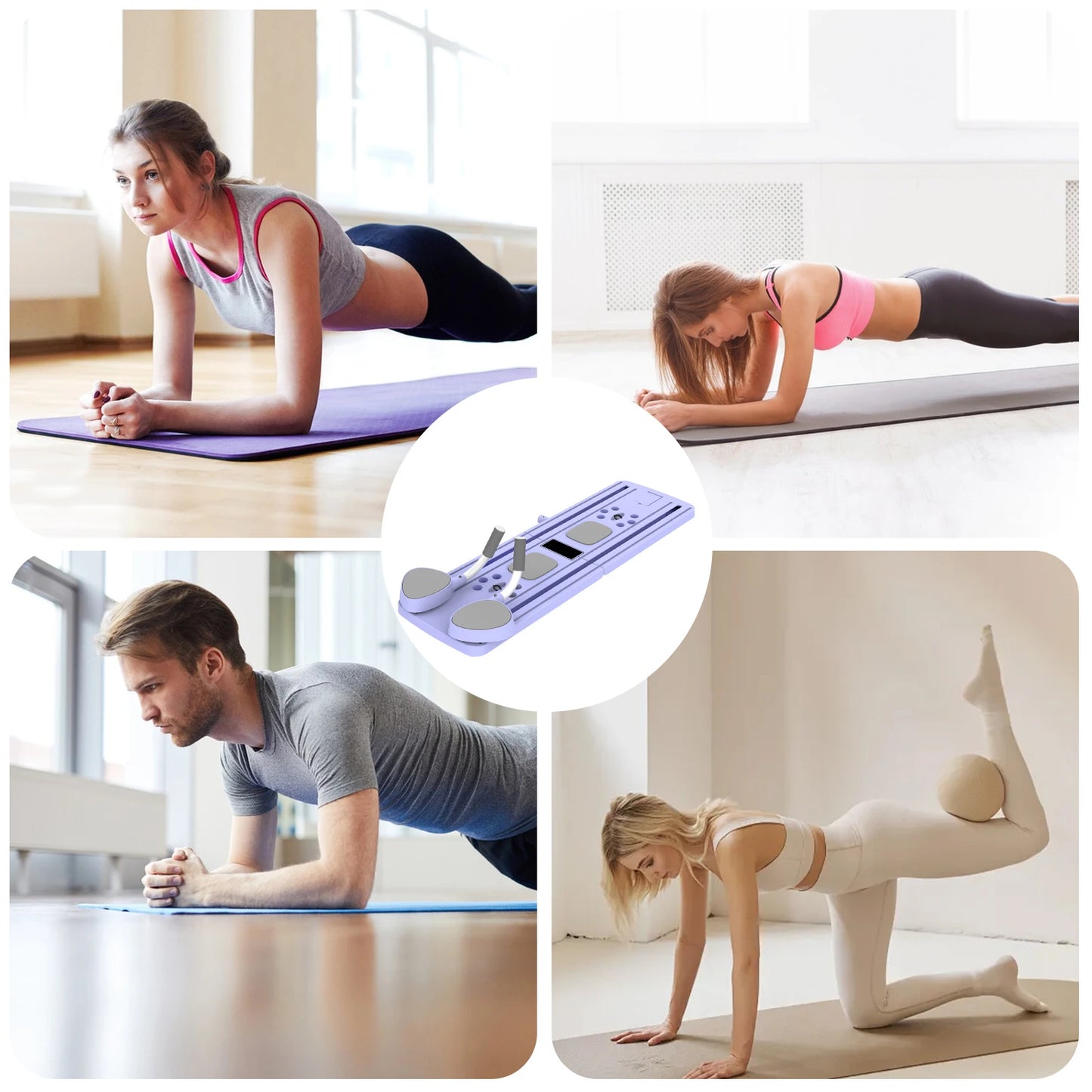 Tavola Fitness | Attrezzi Palestra con Manici Antiscivolo | Attrezzatura Portatile per Allenamento Completo a Casa 2