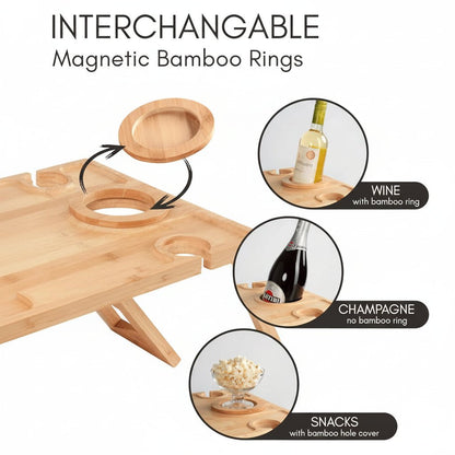 Folding Picnic Table with Cup Holders | Elegant Design for Outdoor Meals