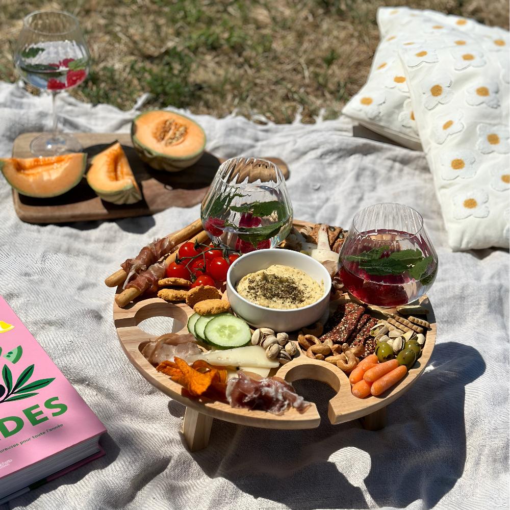 Folding Wooden Picnic Table with Elegant Design | Compact and Portable for Outdoor Meals