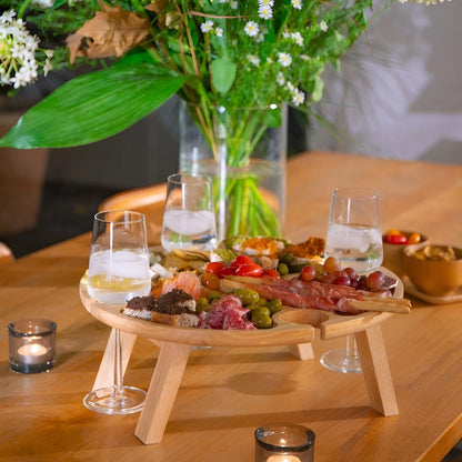 Folding Wooden Picnic Table with Elegant Design | Compact and Portable for Outdoor Meals