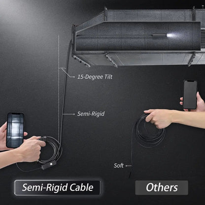 Telecamera Endoscopica HD con Cavo da 5 m e Illuminazione LED | Sonda con Telecamera per Ispezioni Facili in Spazi Difficili