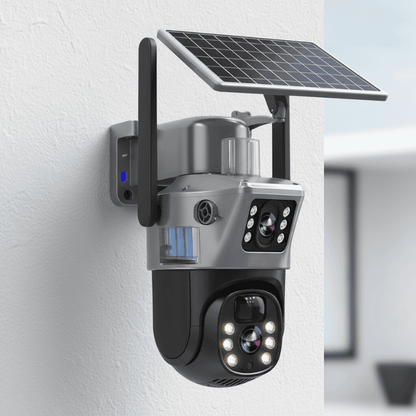 Telecamera di Sicurezza 4K Wireless con Zoom 10x e Rilevamento Intelligente | Videosorveglianza Esterna per Controllo Completo