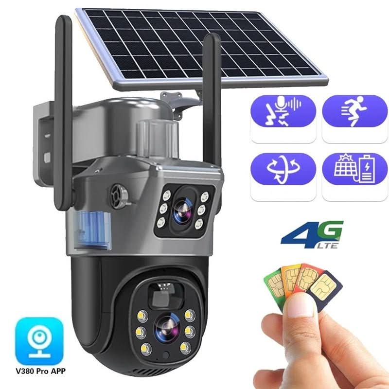Telecamera di Sicurezza 4K Wireless con Zoom 10x e Rilevamento Intelligente | Videosorveglianza Esterna per Controllo Completo