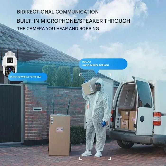 Telecamera di Sicurezza 4K Wireless con Zoom 10x e Rilevamento Intelligente | Videosorveglianza Esterna per Controllo Completo
