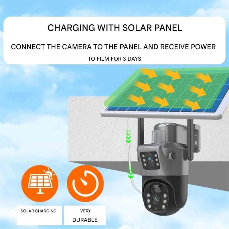 Telecamera di Sicurezza 4K Wireless con Zoom 10x e Rilevamento Intelligente | Videosorveglianza Esterna per Controllo Completo