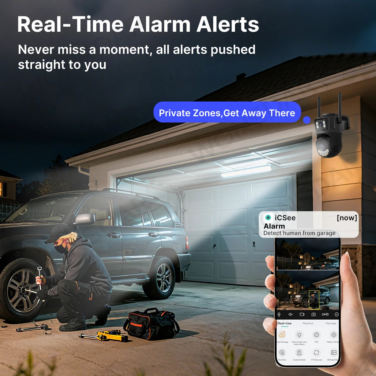 Telecamera di Sicurezza WiFi con Visione Notturna e Tracciamento Automatico | Videosorveglianza Esterno per Protezione Casa 3